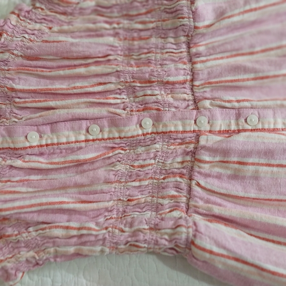 Universal Thread Blend Linen and Rayon Pink and White Striped Dress - Picture 8 of 11